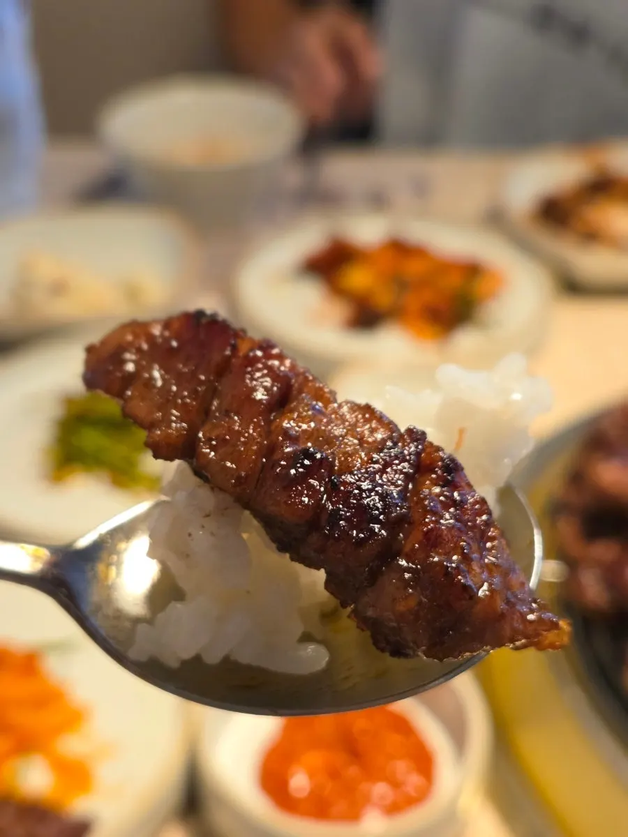 양념갈비 식사 상차림