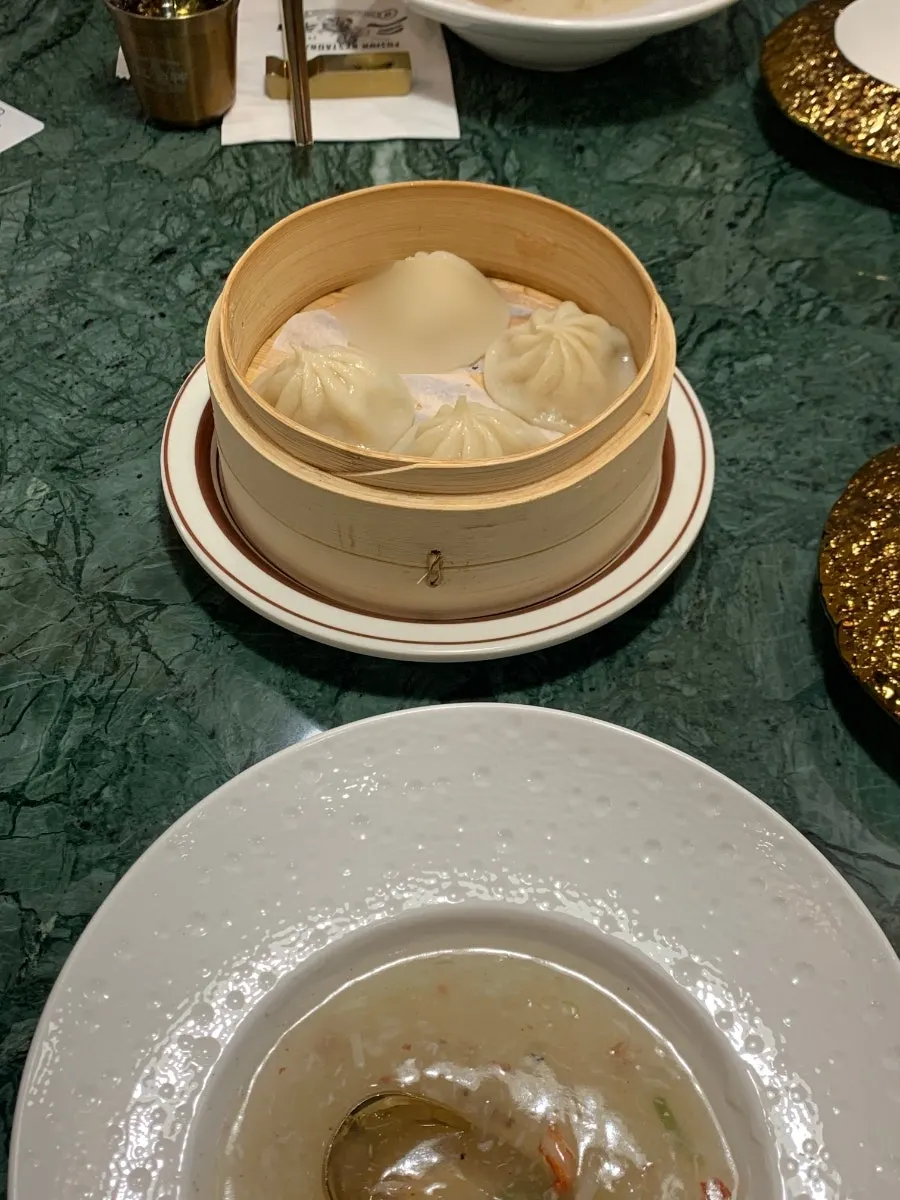 Close-up of the Sokcho crab soup at Samsin