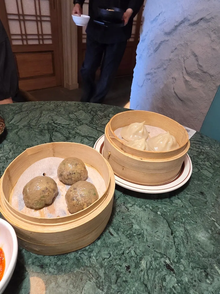 Truffle sujeonggyo dumplings with mushrooms