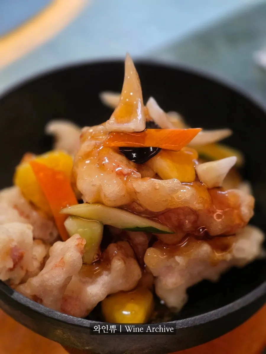 A plate of Samsin's Tokyo tangsuyuk