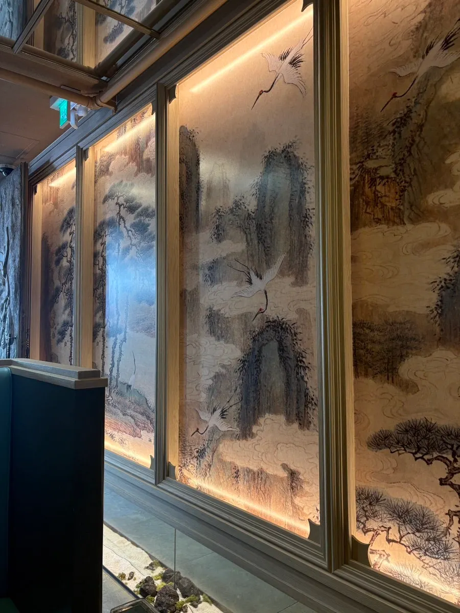 Upscale dining hall at Samsin Garosu-gil