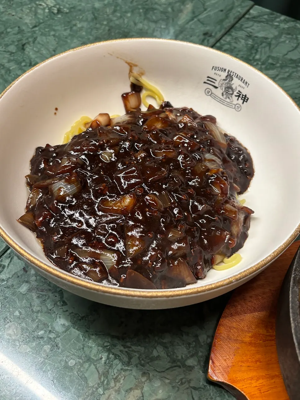 Mixed potato jajangmyeon noodles