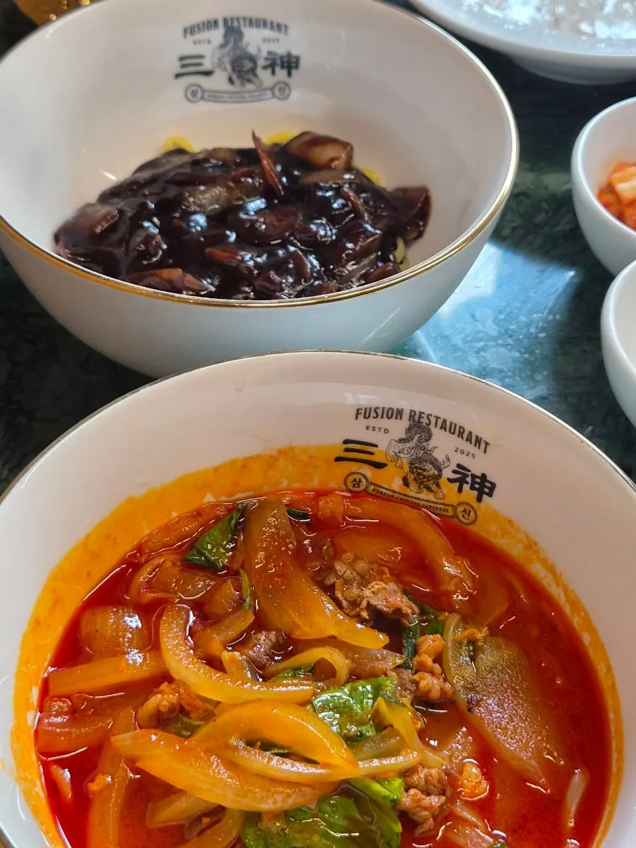 Taean potato jajangmyeon from the lunch A course