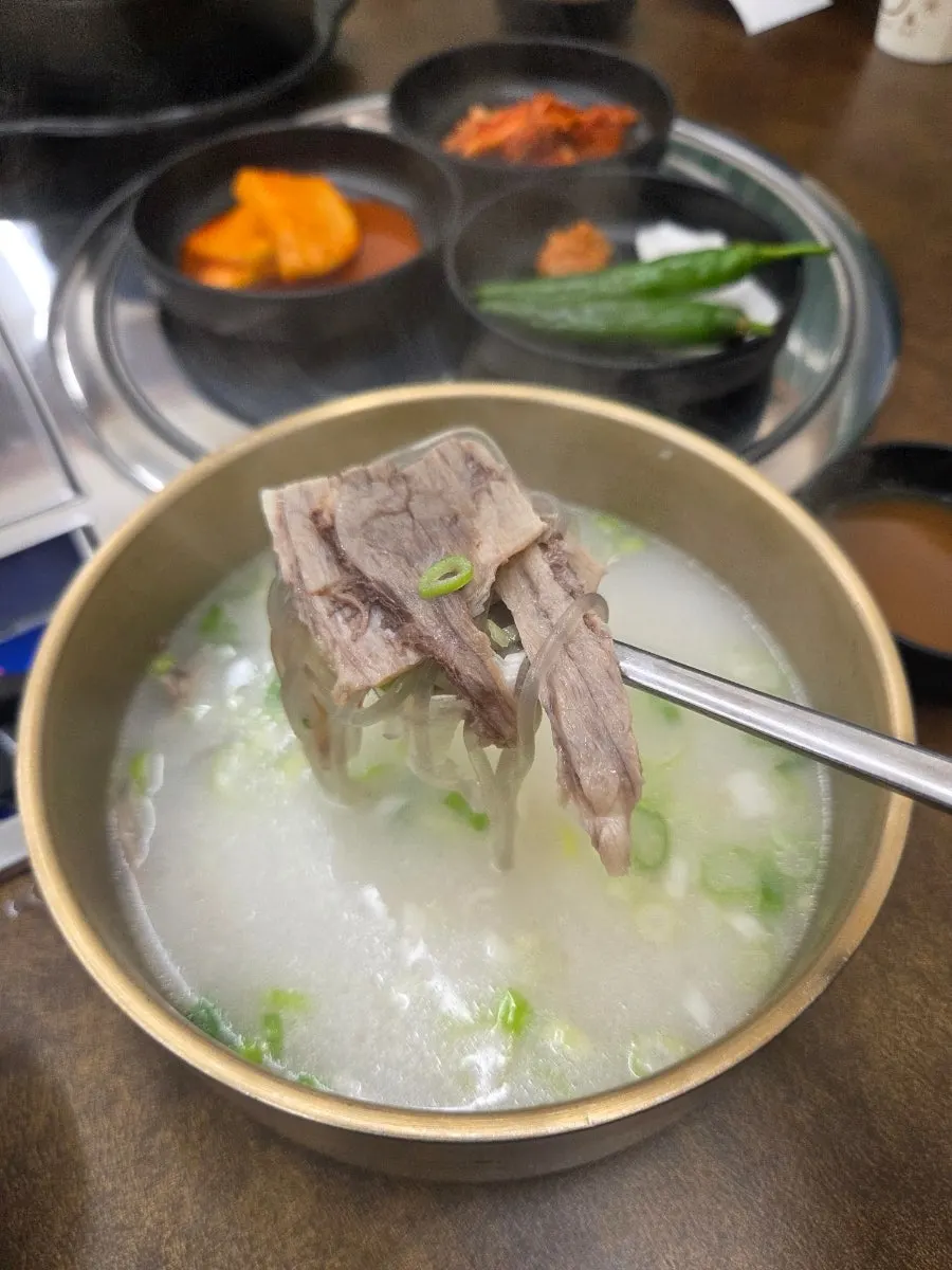 푹 삶은 양지 고기