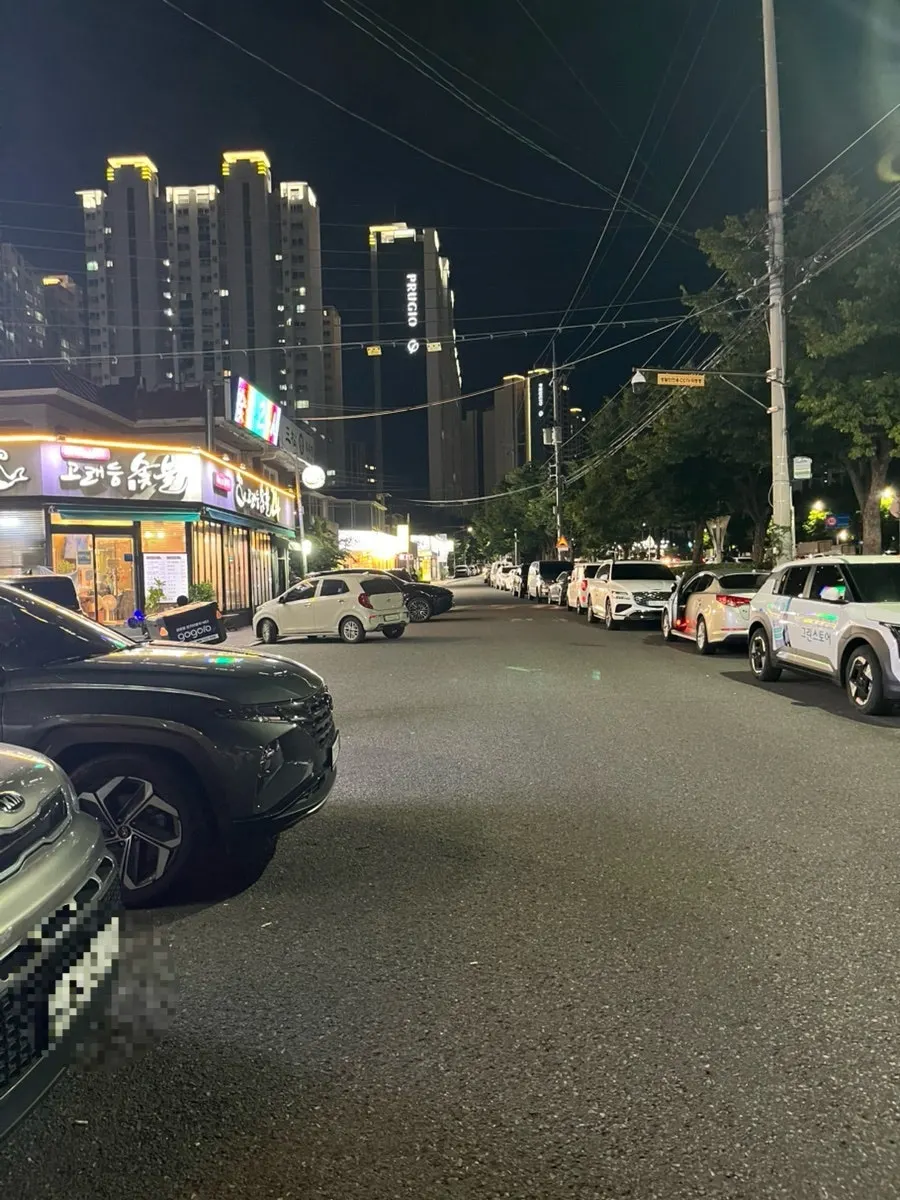 Street near the covered stream road in Dowon-dong where the new gamjatang restaurant is located