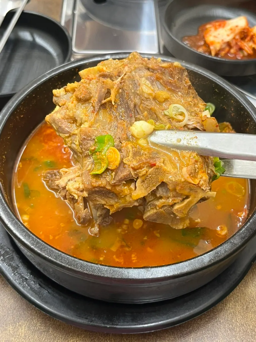 Meat picked off the bone from the bone soup
