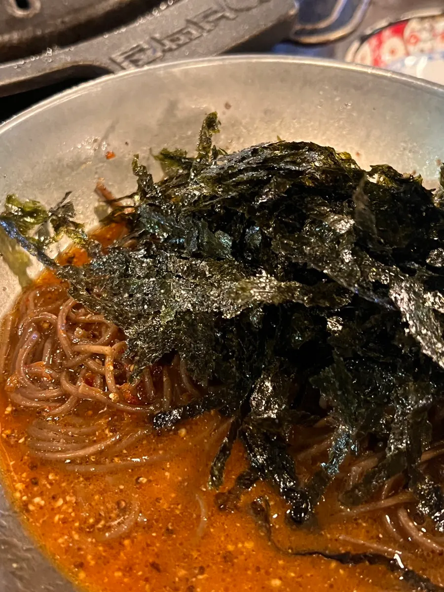 생갈비와 들기름막국수 조합 관련 사진
