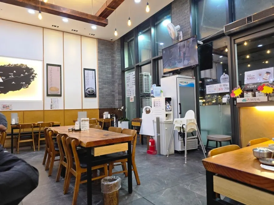 Spacious, clean restaurant interior