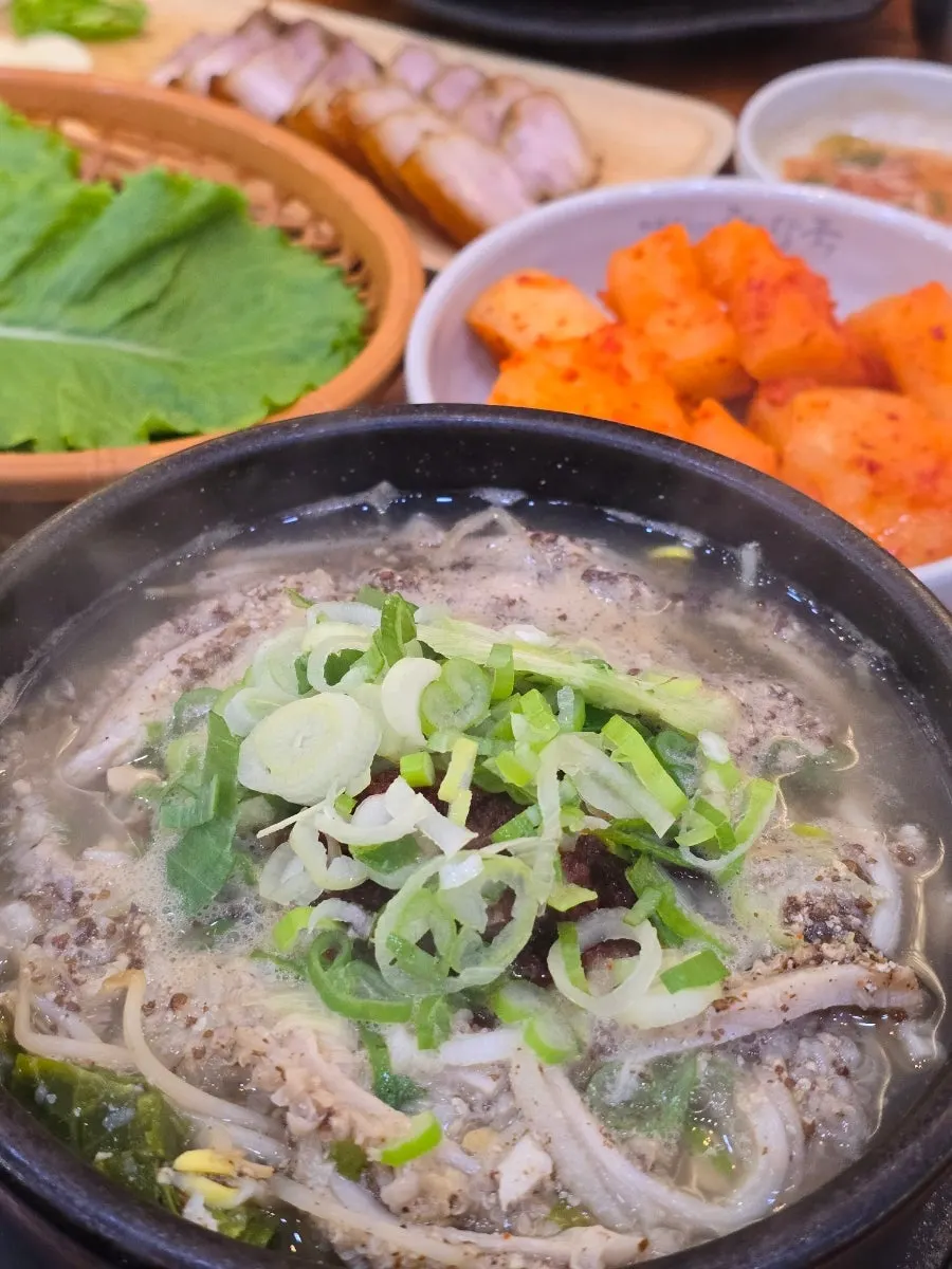 Haejangguk with brisket, shank, and glass noodles
