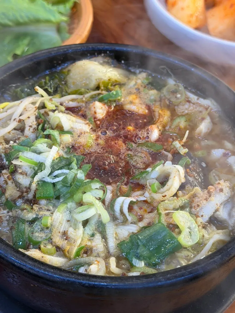 A bowl of naejangtang from Jeju Eunhui-ne