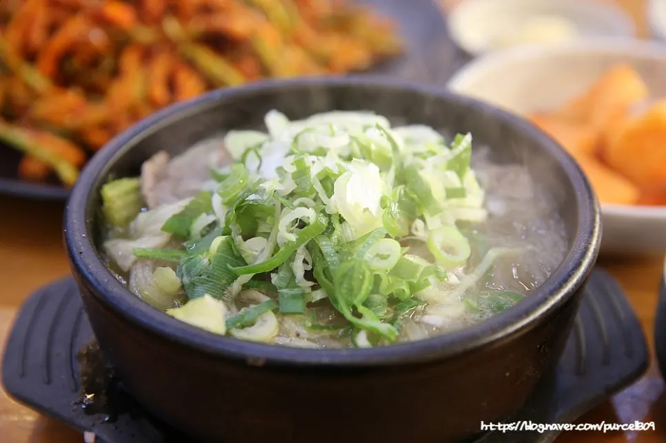 Basic haejangguk served in a stone pot