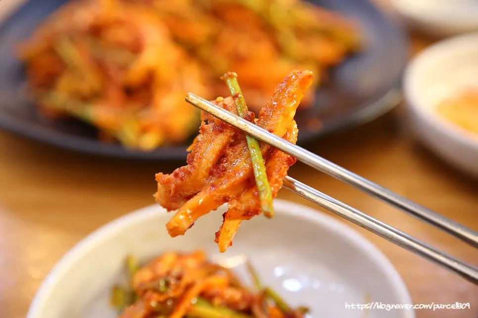 Glass noodles inside the haejangguk