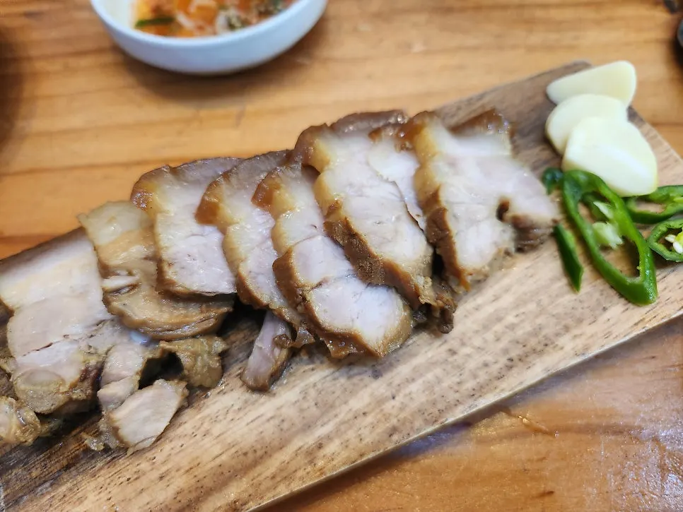 Dombe pork served as two plates