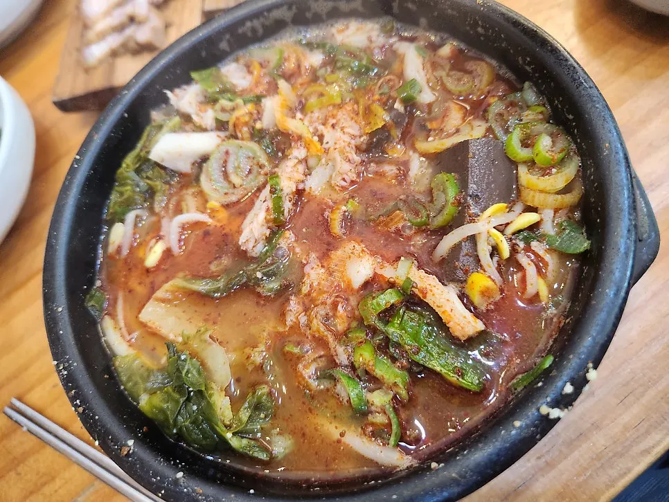 Haejangguk served with a bowl of rice