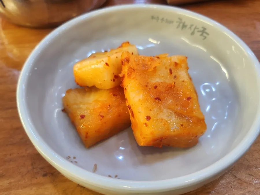 Basic side dishes portioned out onto a small plate