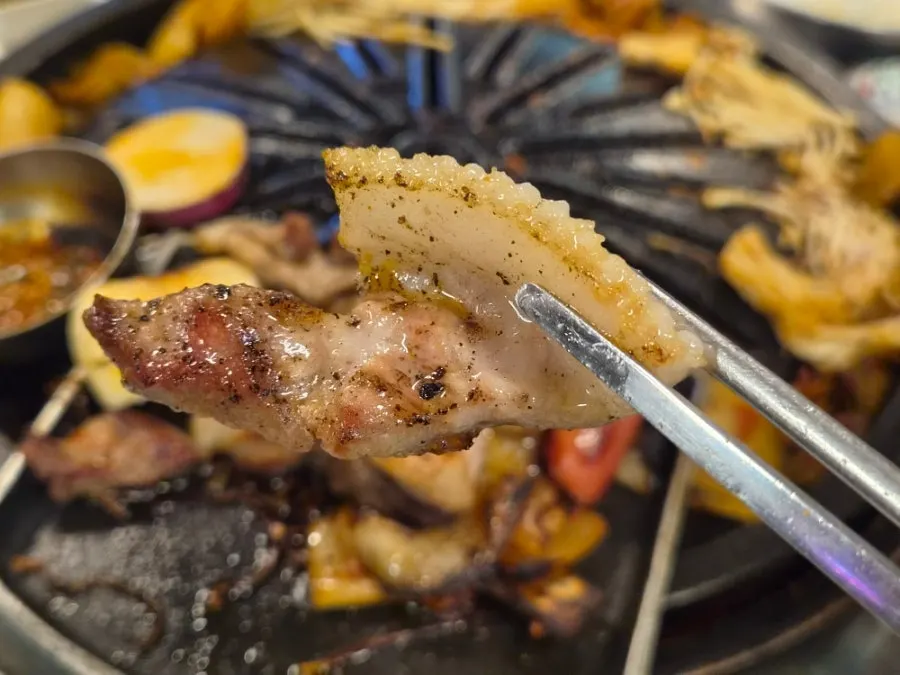 Grilled kkodeulsal and hayansal