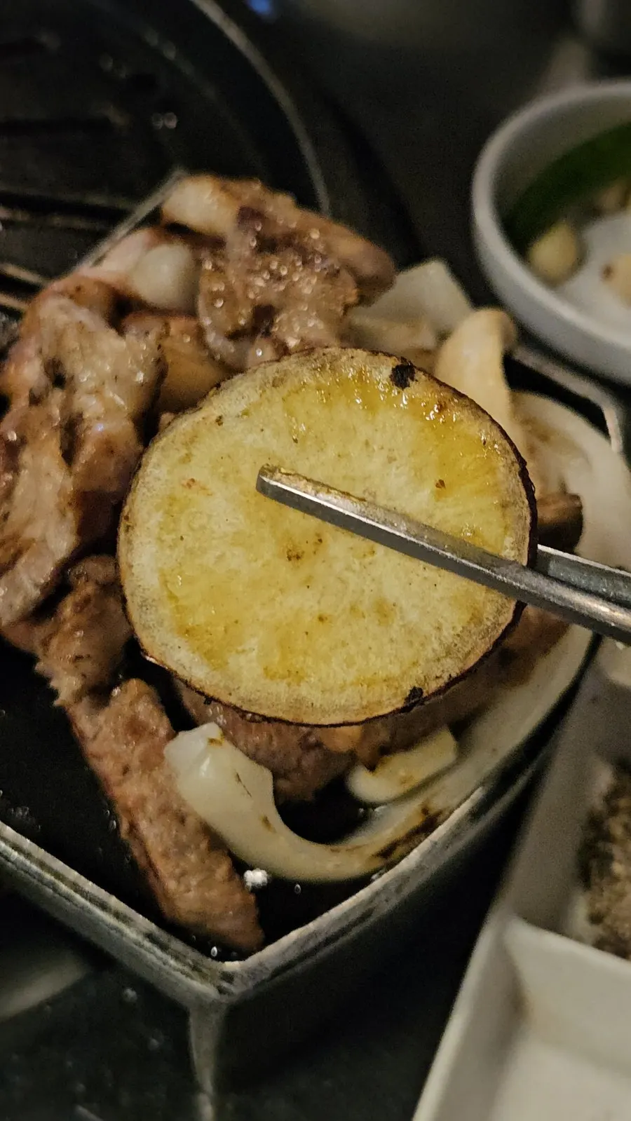 A generous pile of grilled meat