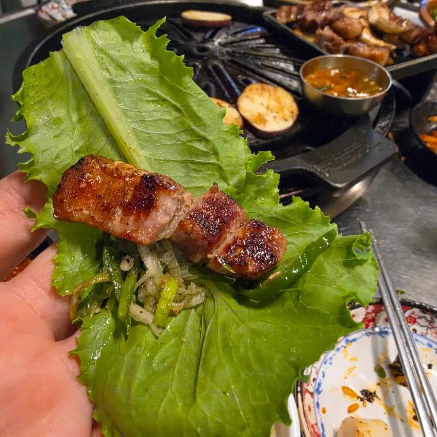 Pork enjoyed with varied accompaniments
