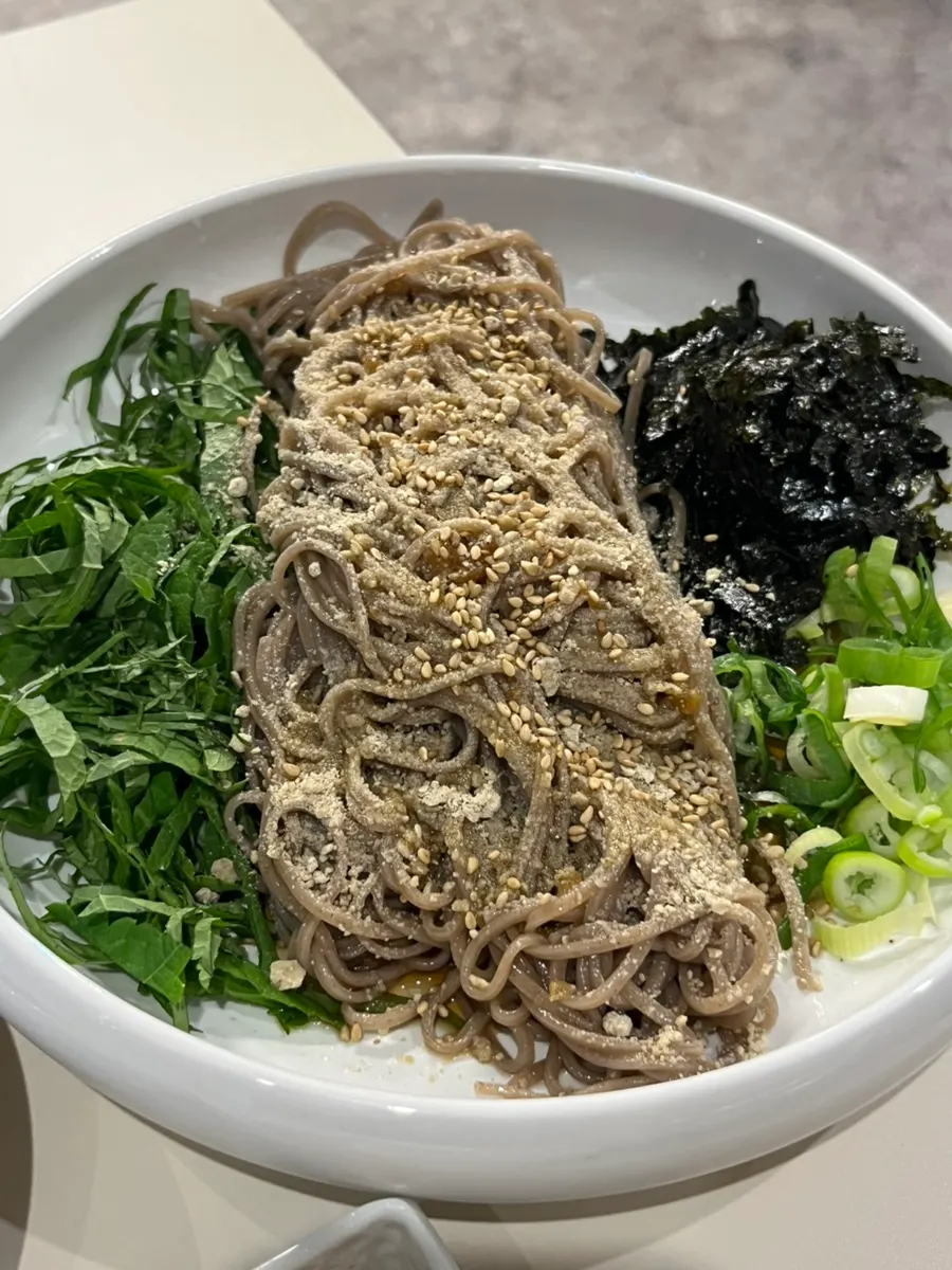 Pork belly wrapped with myeongi-namul