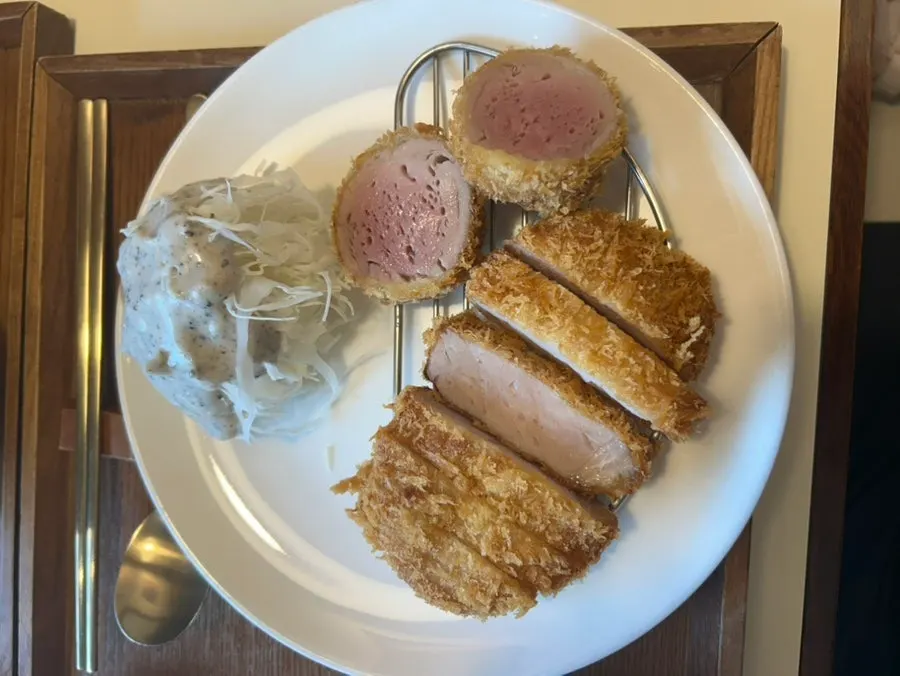 Tenderloin tonkatsu shared with the baby