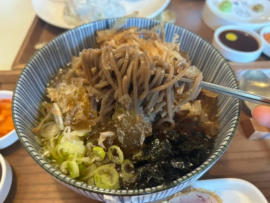 A tonkatsu meal with a baby at Sioldon