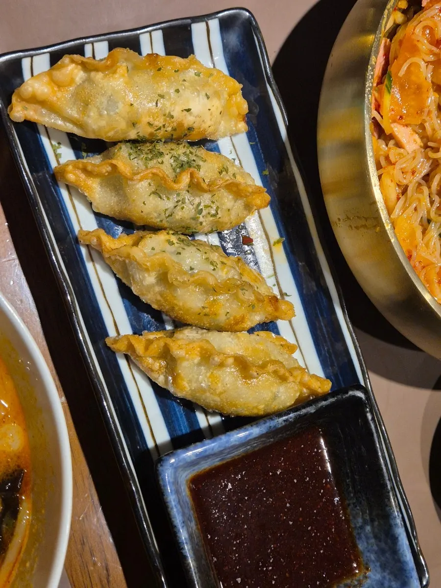 Plate of king dumplings at Sanbandeul Pork Gukbap