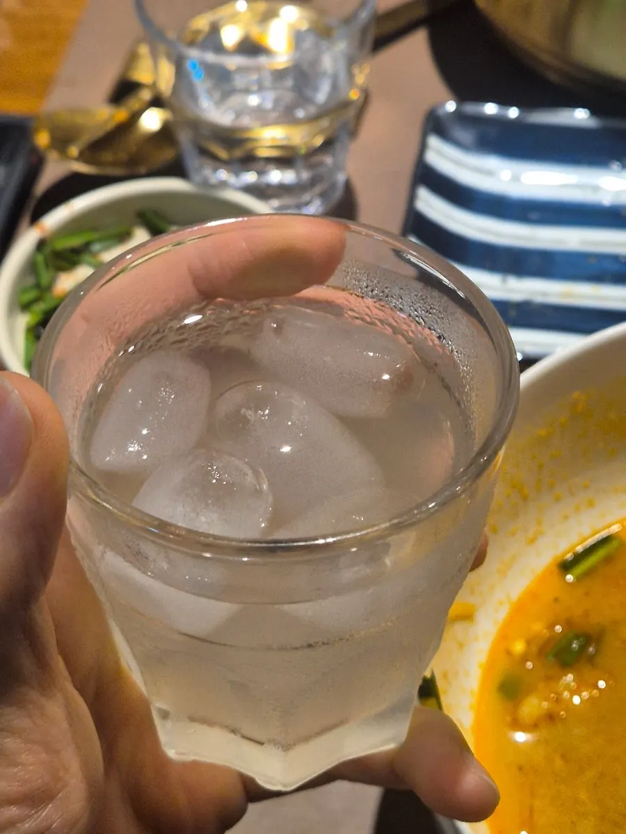 Sikhye served as dessert at Sanbandeul Pork Gukbap