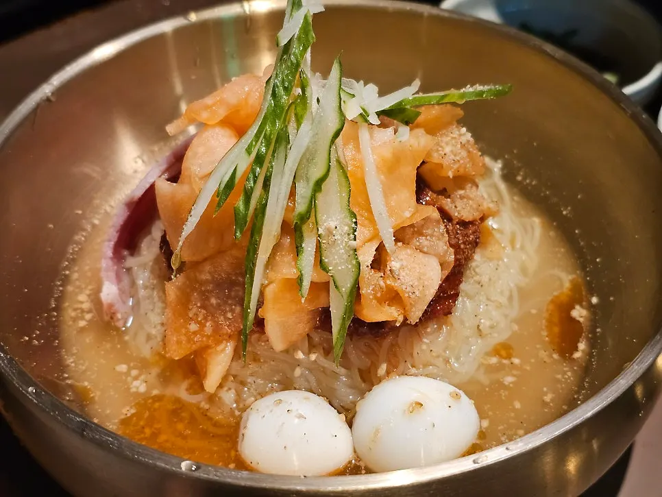 A bowl of light-broth mul-milmyeon
