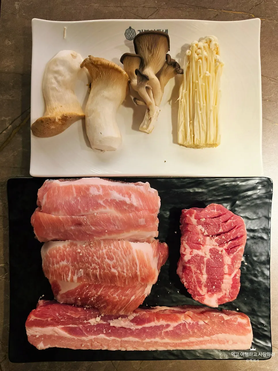 삼겹살과 목살 가족세트 구성