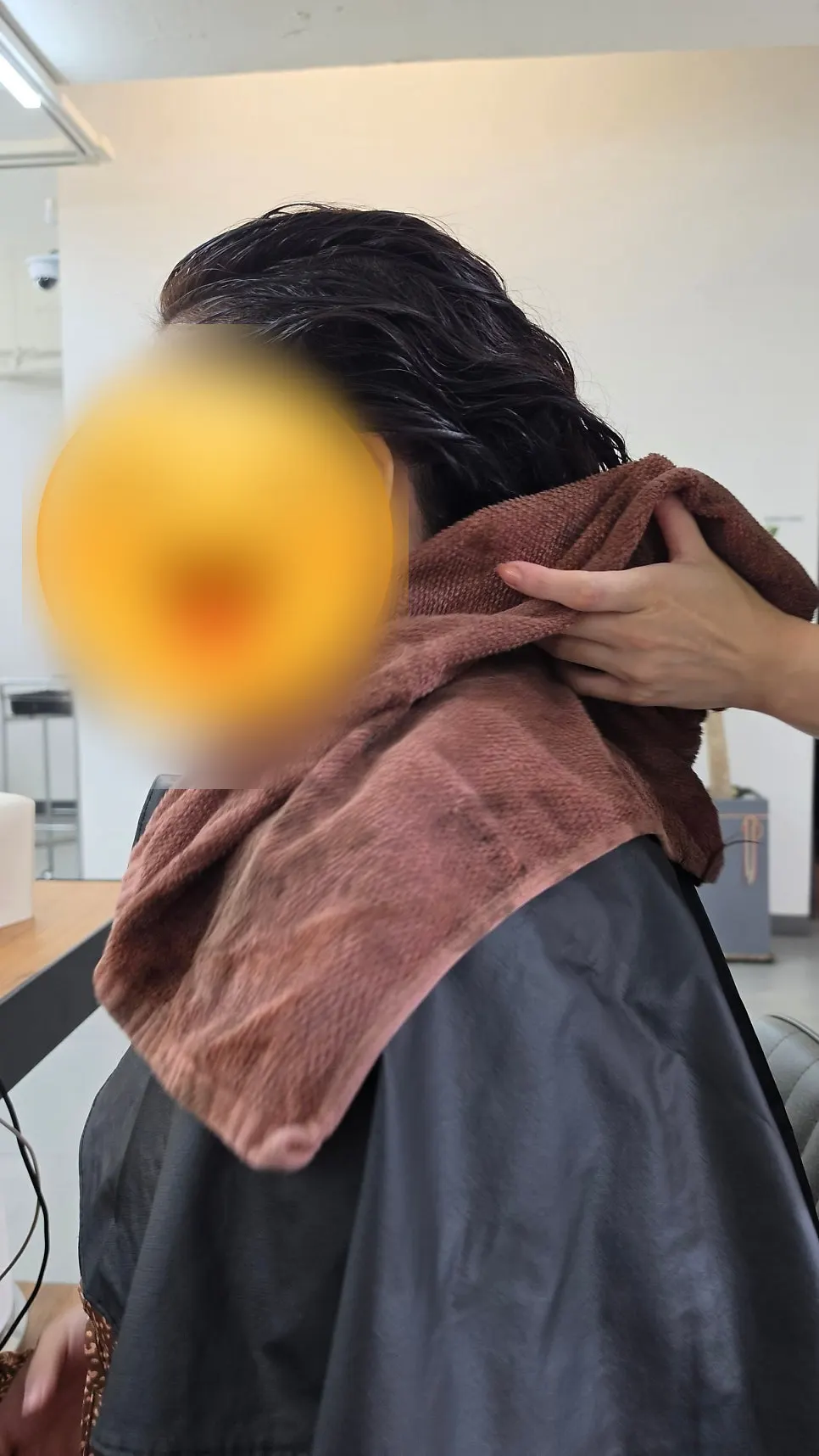 Layering process thinning out the thick hair