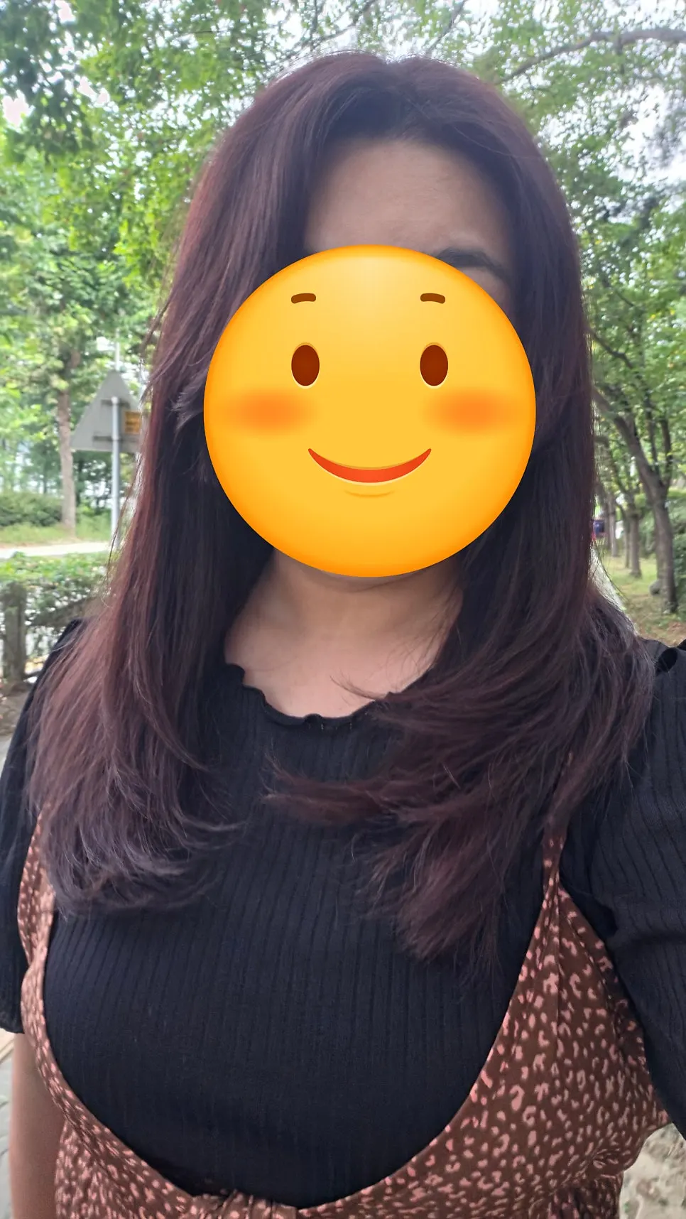 Before and after comparison of the layered cut