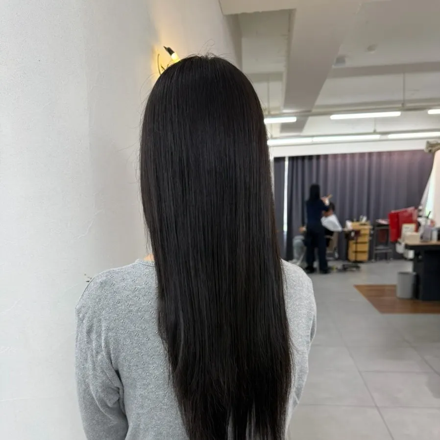 윤기가 살아난 모발 클로즈업