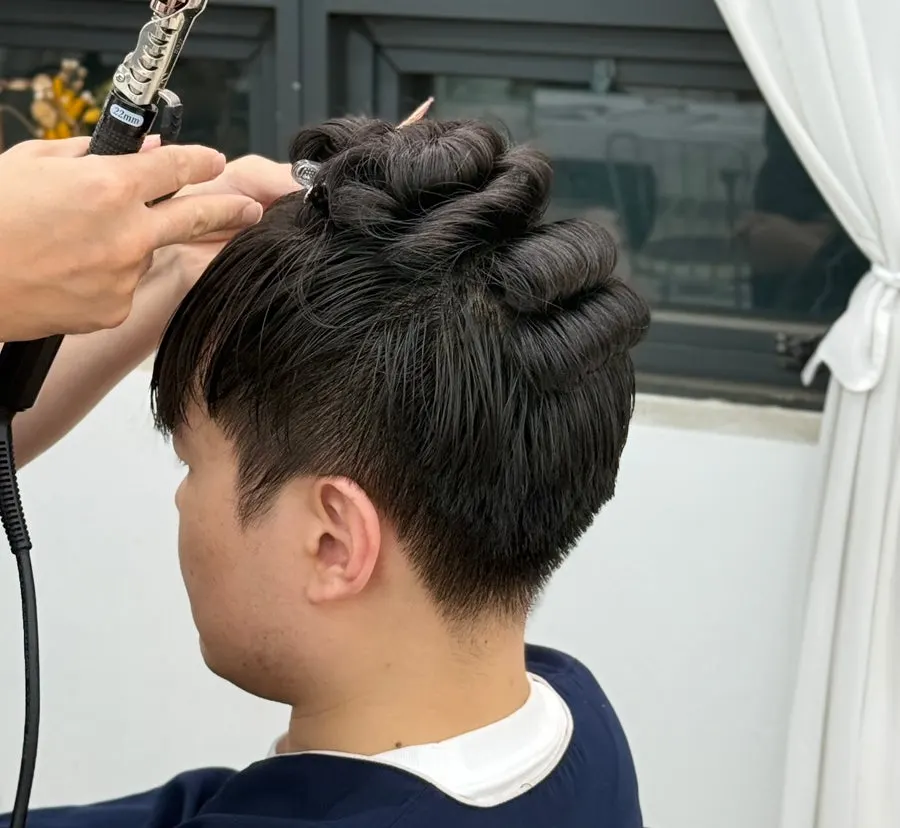 Iron perm technique adjusting direction section by section
