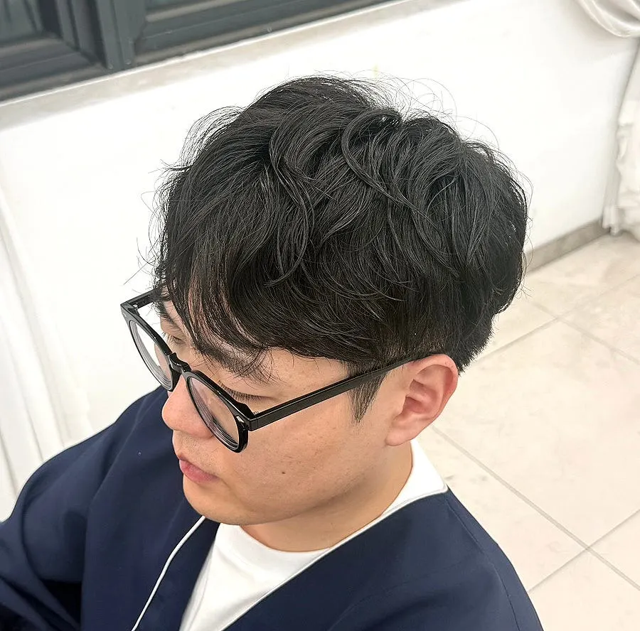 Iron perm result after blow-dry and cut