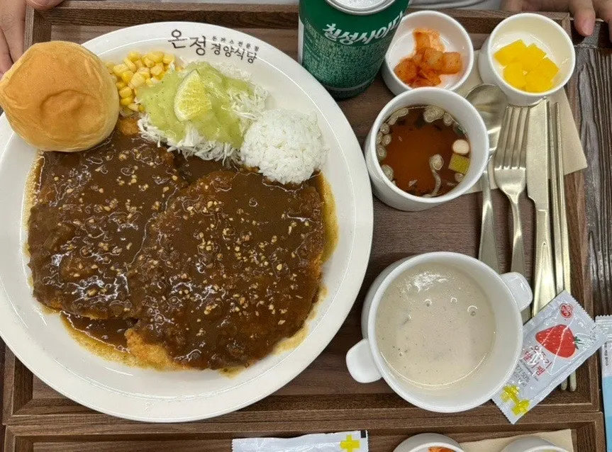 온정 카레 돈까스 단품 상차림