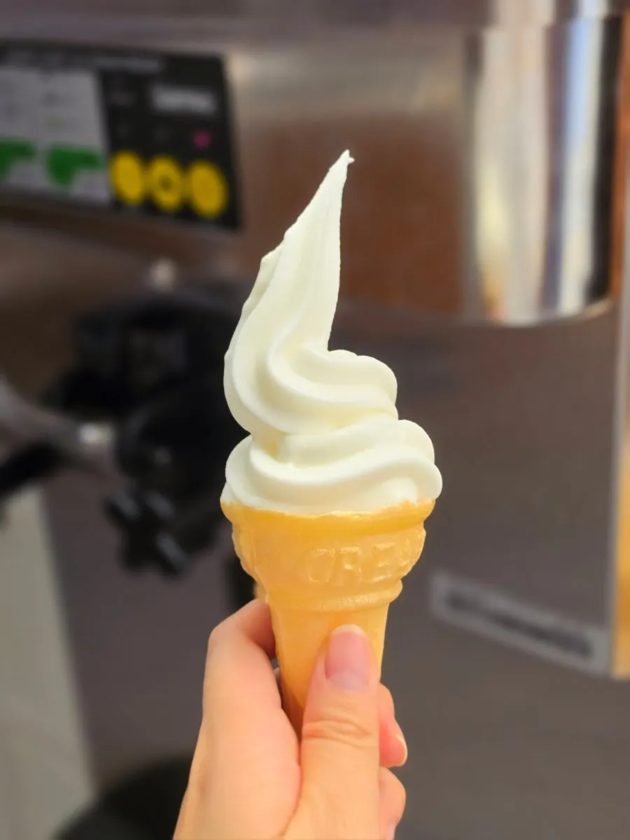 식사 후 커피와 아이스크림 후식