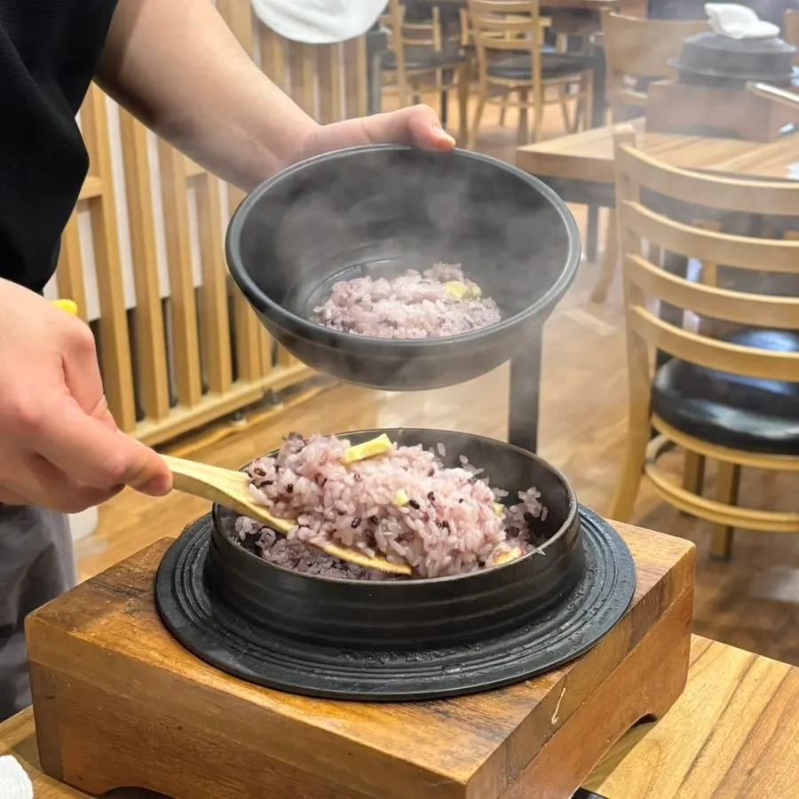 고슬고슬한 흑미밥과 고구마