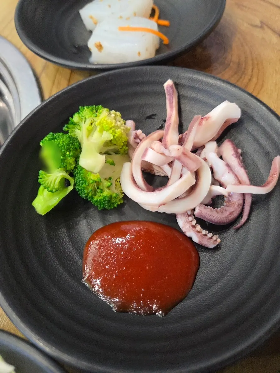 Tangy ojing-eo chomuchim (vinegared squid)