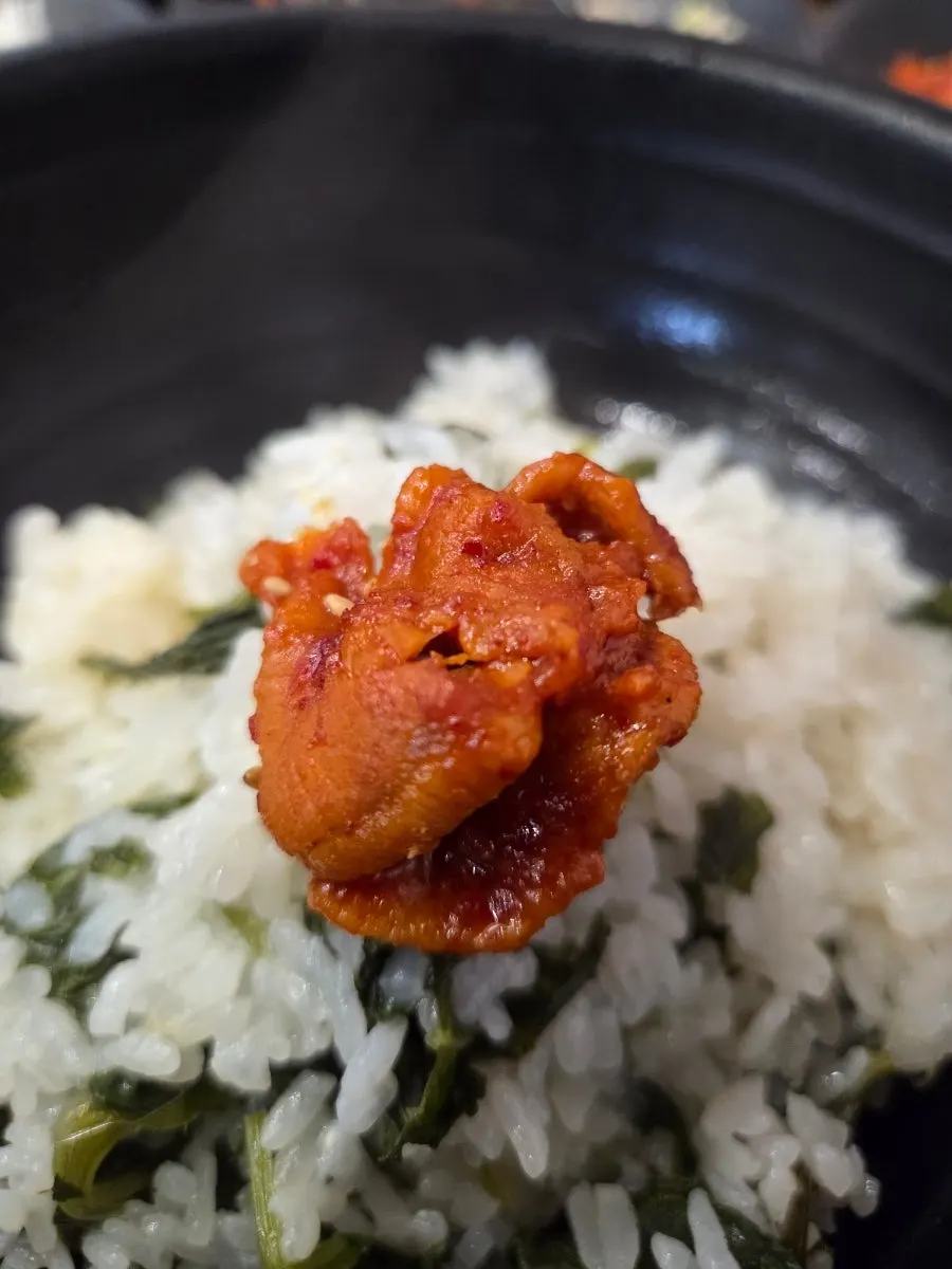 Scorched rice left at the bottom of the cauldron