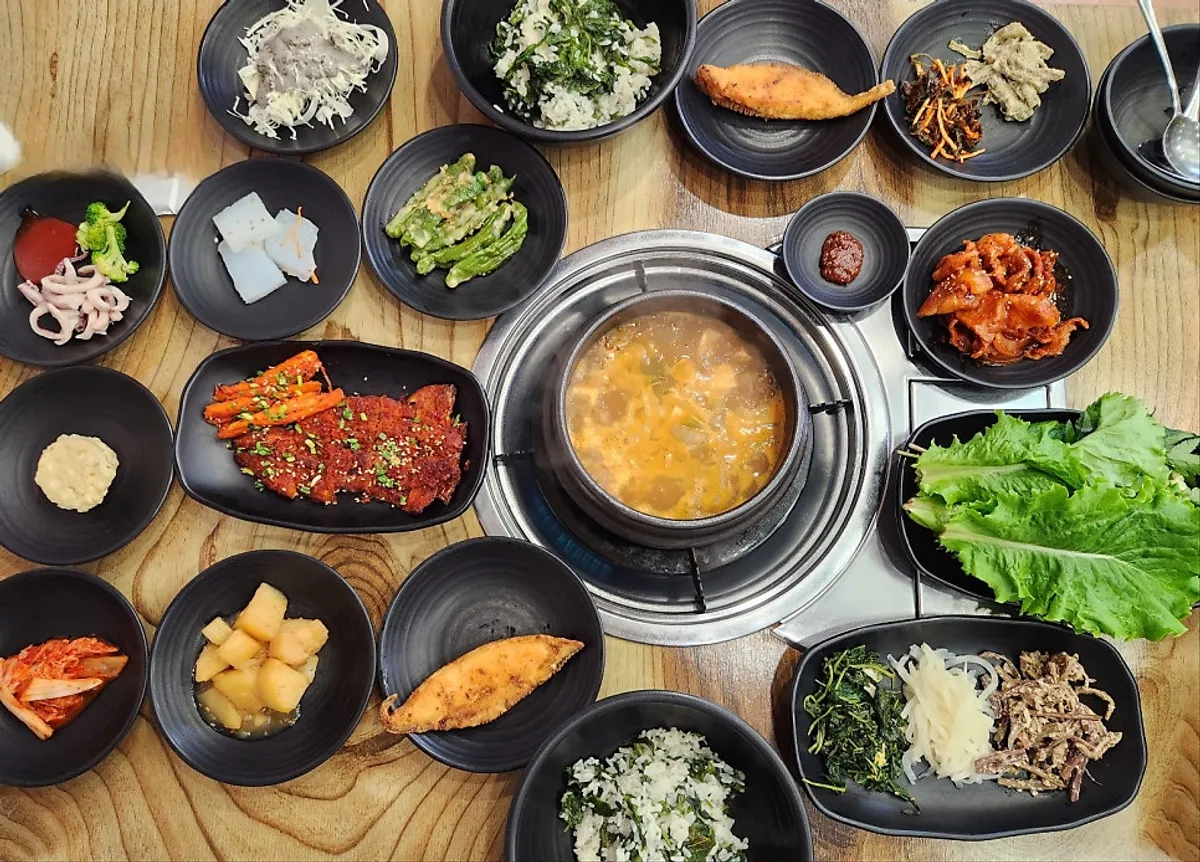 산채가 한정식 먹골본점 한 상 차림