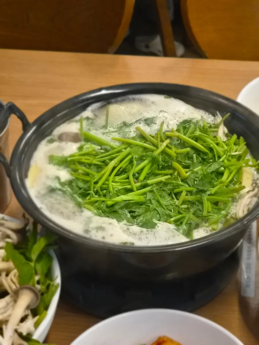 맑은 육수 버섯 샤브샤브