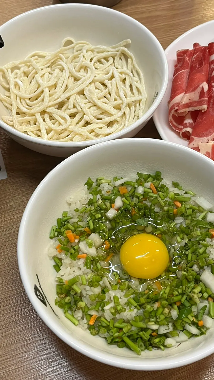 A full plate of shabu beef