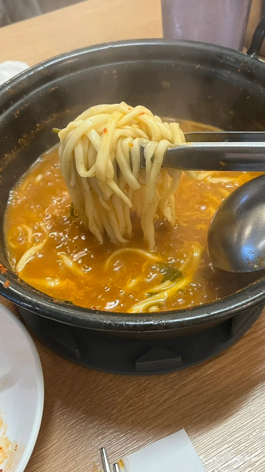 The pot just before the kalguksu noodles are added