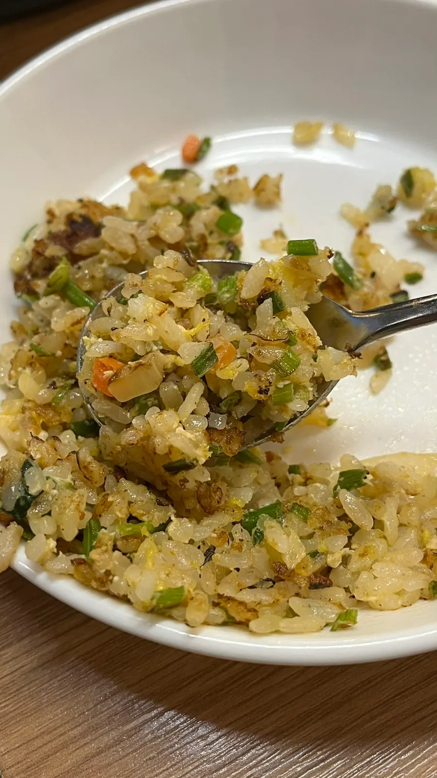 Fried rice ingredients set up on the table
