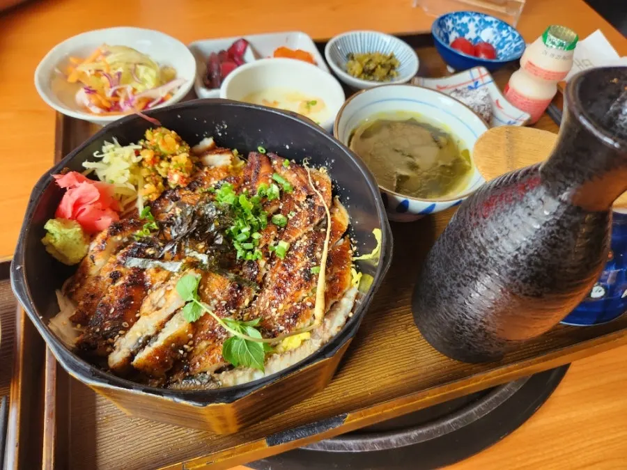 Full special eel rice bowl hitsumabushi set