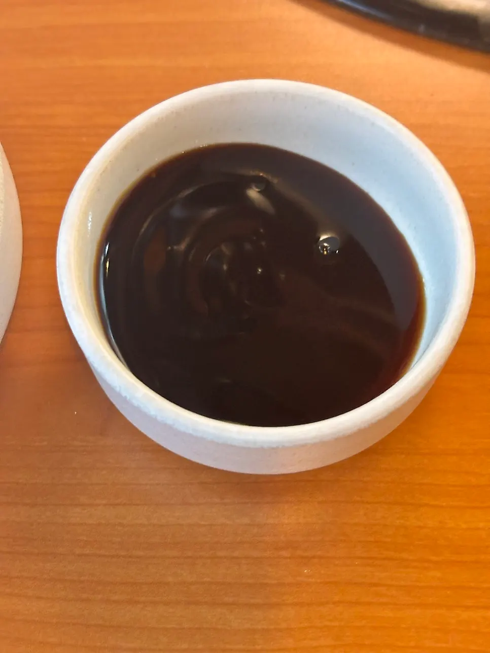 Dish of special soy sauce for dipping
