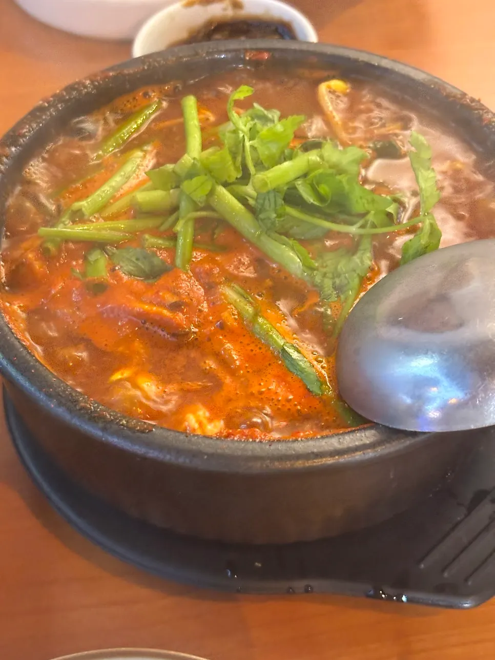 Free spicy fish stew served with a grilled order