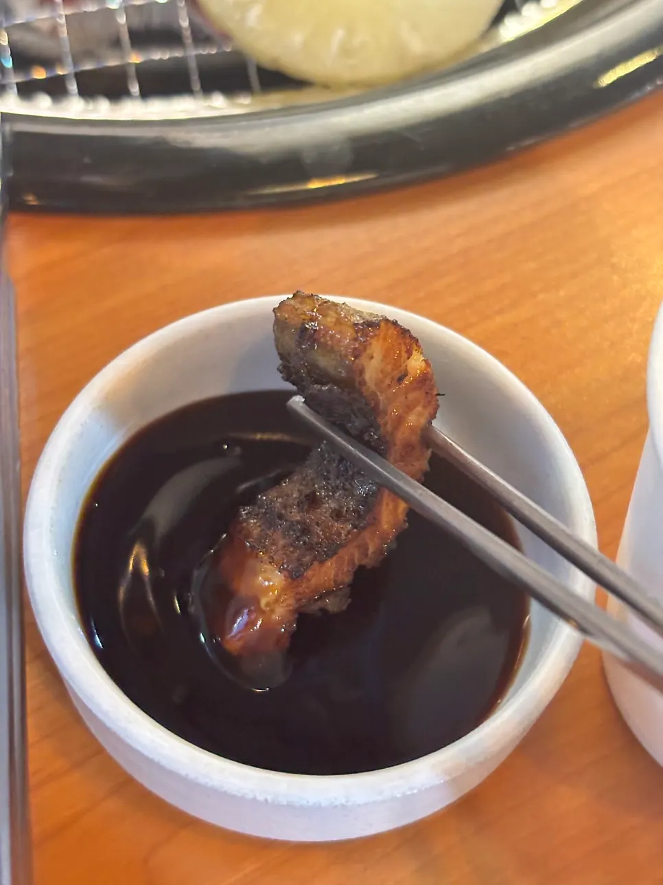 Grilled eel dipped in tare soy sauce