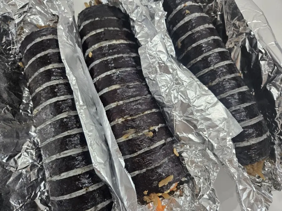 Plump takeaway gimbap rolls