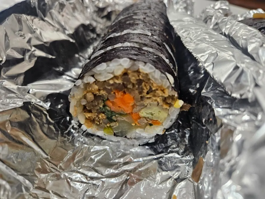 Plump, generously sized yubu gimbap